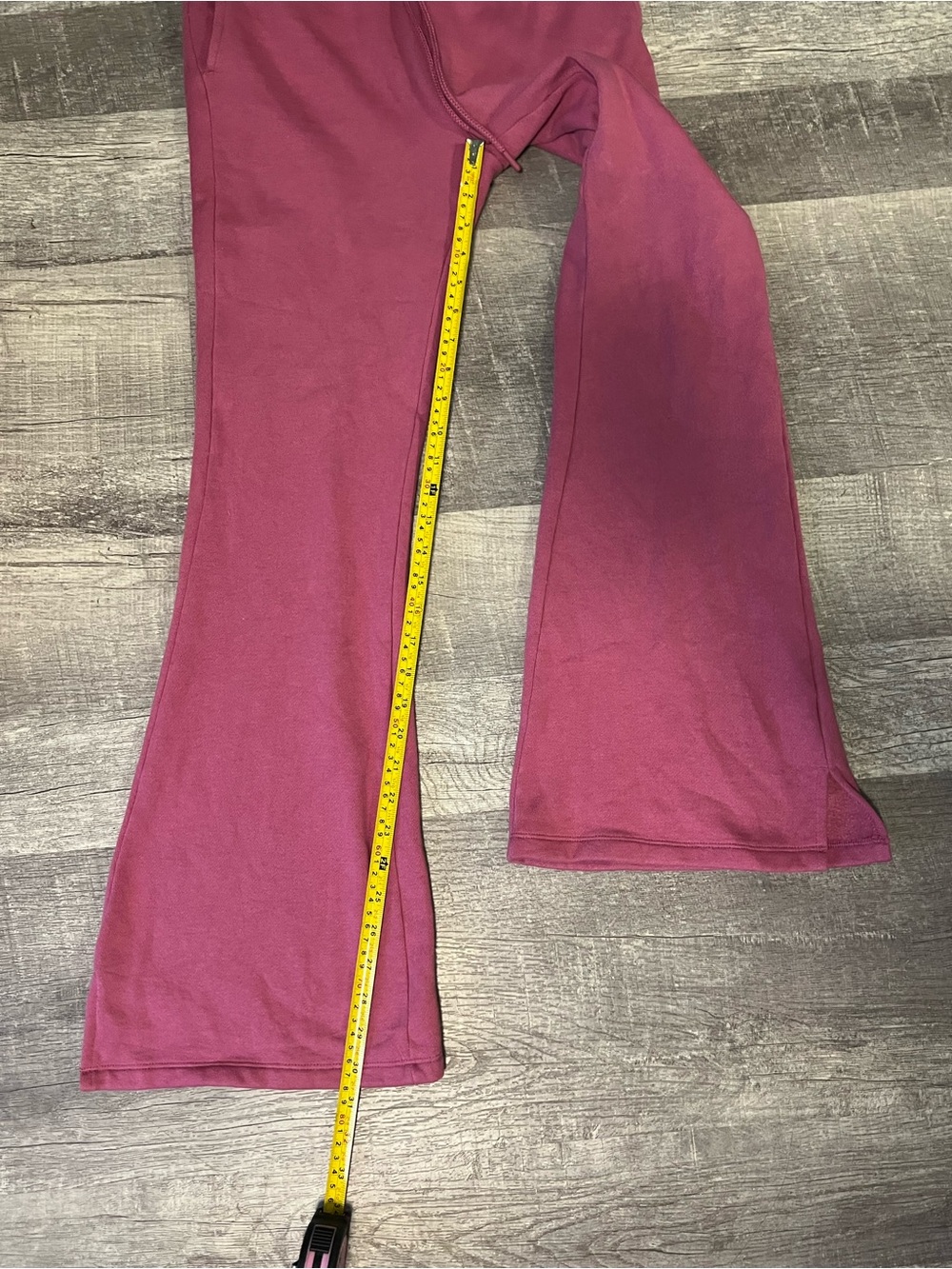 PINK Victoria's Secret Ribbed Pink Flare Track Pants - Picture 4 of 8